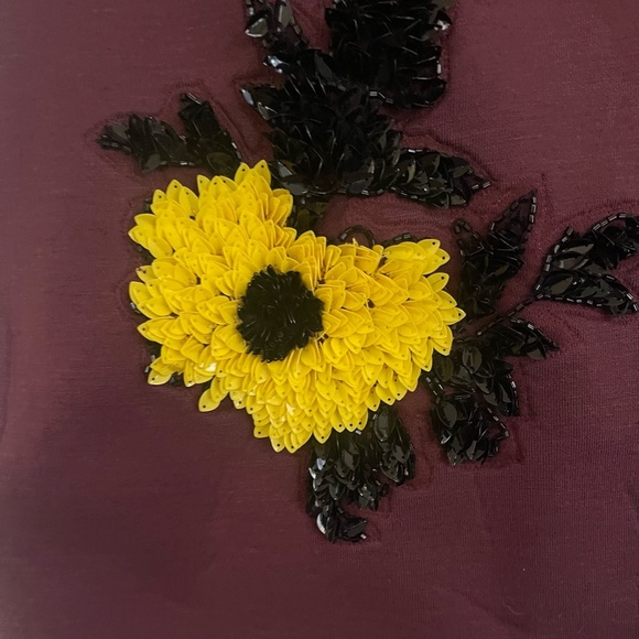 Anthropology Sequined Shift Mini Dress Dhruv Kapoor-Wine Color - Picture 7 of 9